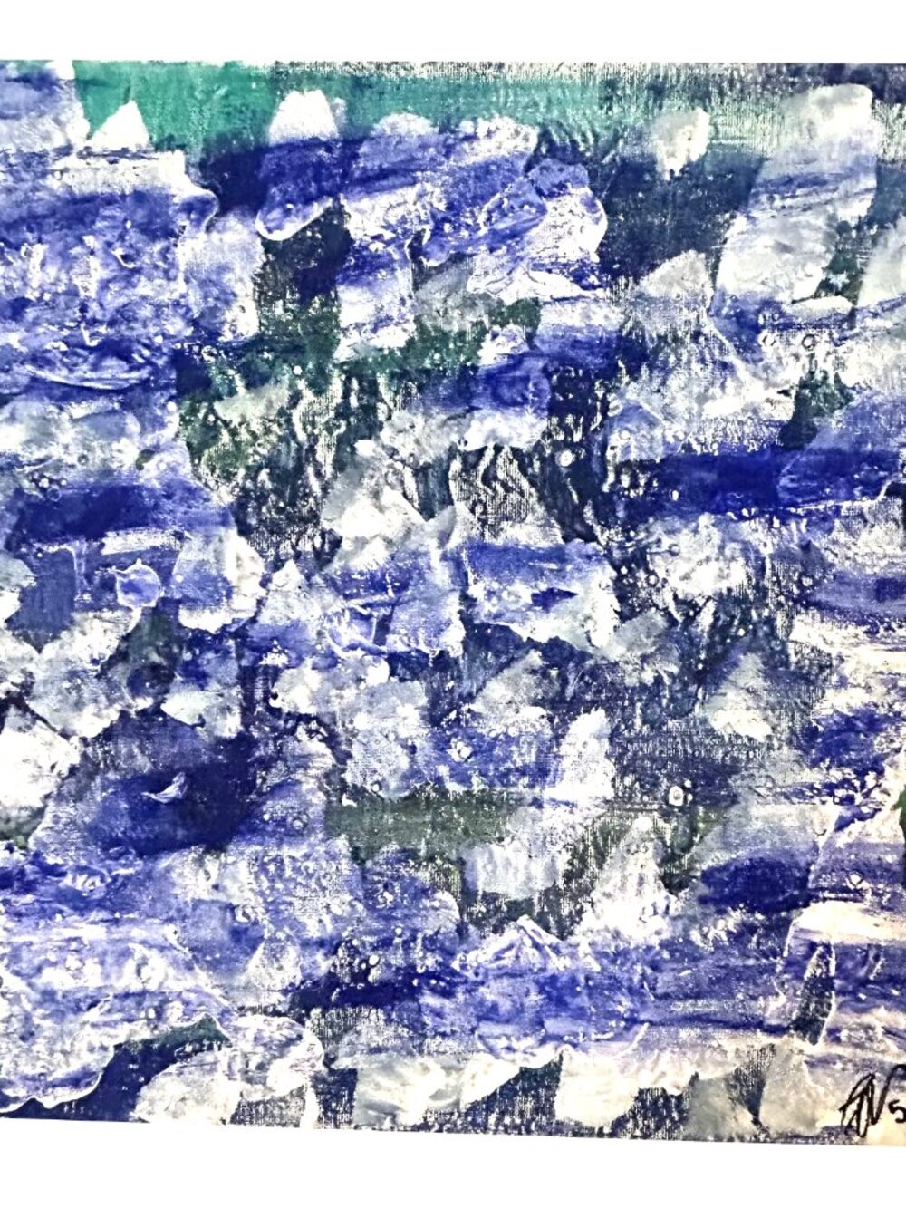 "Turbulent Sea", Abstract on Canvas